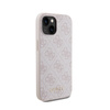 Guess 4G Metal Gold Logo - Etui iPhone 15 (różowy) (GUHCP15SG4GFPI)
