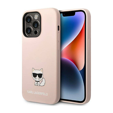Karl Lagerfeld Choupette Body - Etui iPhone 14 Pro (jasnoróżowy) (KLHCP14LSLCTPI)