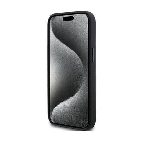Karl Lagerfeld Silicone Choupette Metal Pin - Etui iPhone 15 Plus (czarny) (KLHCP15MSMHCNPK)