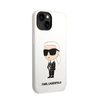 Karl Lagerfeld Silicone NFT Ikonik - Etui iPhone 14 Plus (biały) (KLHCP14MSNIKBCH)