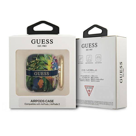 Guess Flower - Etui Airpods 1/2 gen (Blue) (GUA2HHFLB)