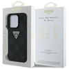 Guess Hot Stamp 4G Pattern Triangle Metal Logo - Etui do iPhone 16 Pro Max (czarny) (GUHCP16XPGP4STRK)