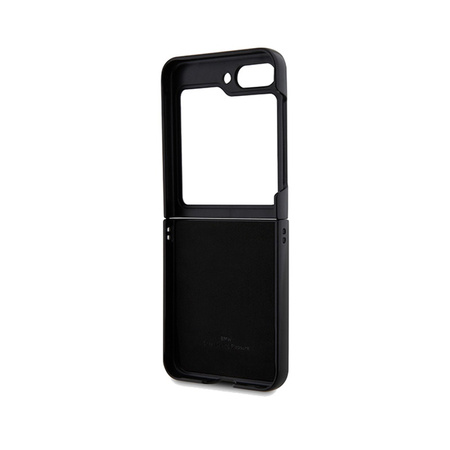 BMW Leather Hot Stamp - Etui Samsung Galaxy Z Flip 5 (czarny) (BMHCZF5SLLBK)