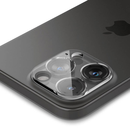 Spigen Optik.TR Camera Protector - Szkło ochronne na obiektyw do iPhone 15 Pro / 15 Pro Max / iPhone 14 Pro / 14 Pro Max (2 szt) (Przezroczysty) (AGL05761)