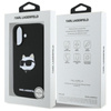 Karl Lagerfeld Silicone Choupette Head Print MagSafe - Etui iPhone 16 (czarny) (KLHMP16SSCHPPLK)