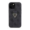 Guess Grip Stand 4G Triangle Strass Logo - Etui iPhone 15 (czarny) (GUHCP15SPGS4TDK)