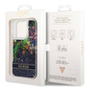 Guess Liquid Glitter Flower - Etui iPhone 14 Pro Max (niebieski) (GUHCP14XLFLSB)
