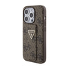 Guess Grip Stand 4G Triangle Strass Logo - Etui iPhone 15 Pro Max (brązowy) (GUHCP15XPGS4TDW)