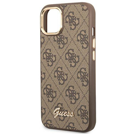 Guess 4G Metal Camera Outline Case – Etui iPhone 14 Plus (Brązowy) (GUHCP14MHG4SHW)