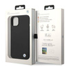 BMW Liquid Silicone Case Metal Logo – Etui iPhone 14 Plus (Czarny) (BMHCP14MSILBK)