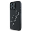 Karl Lagerfeld 3D Rubber Bicolor Signature - Etui iPhone 16 Pro (czarny) (KLHCP16L3DRKSDLK)