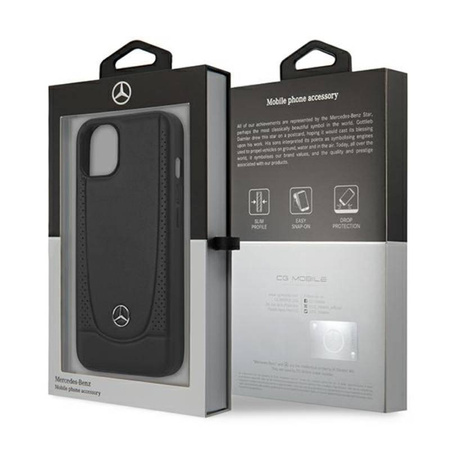 Mercedes Leather Urban Line - Etui iPhone 13 mini (czarny) (MEHCP13SARMBK)