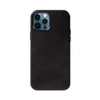 Crong Essential Cover - Etui ze skóry ekologicznej iPhone 12 Pro Max (czarny) (CRG-ESS-IP1267-BLK)