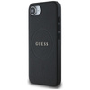 Guess Grained Ring MagSafe - Etui do iPhone 16e (czarny) (GUHMPSE4PGHSMMK)