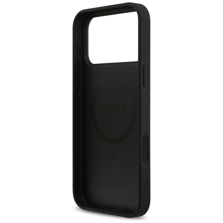 Guess 4G Printed Stripes MagSafe - Etui iPhone 17 Pro Max (czarny) (GUHMP17XP4RPSK)