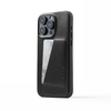 Mujjo Full Leather Wallet Case - etui skórzane do iPhone 15 Pro Max kompatybilne z MagSafe (black) (MUJJO-CL-042-BK)