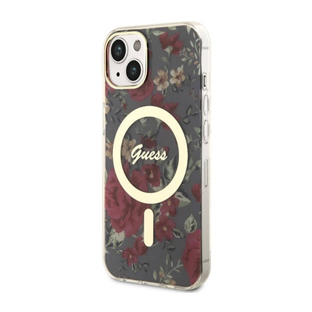 Guess Flower MagSafe - Etui iPhone 14 (Zielony) (GUHMP14SHCFWSA)