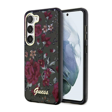 Guess Flower Collection - Etui Samsung Galaxy S23+ (khaki) (GUHCS23MHCFWSA)