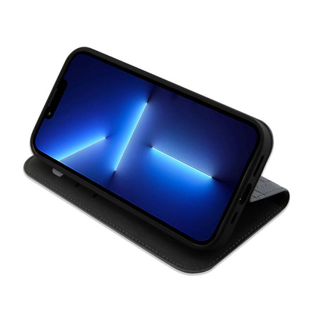 Karl Lagerfeld Booktype Saffiano Monogram - Etui iPhone 14 Pro Max (Srebrny) (KLBKP14XSAKLHPG)