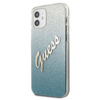 Guess Glitter Gradient Script - Etui iPhone 12 mini (niebieski) (GUHCP12SPCUGLSBL)