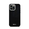 DKNY Liquid Silicone Small Metal Logo MagSafe - Etui iPhone 15 Pro Max (czarny) (DKHMP15XSMCHLK)