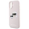 Karl Lagerfeld Silicone Double Heads Print MagSafe - Etui iPhone 16 (różowy) (KLHMP16SSKCHPPLP)