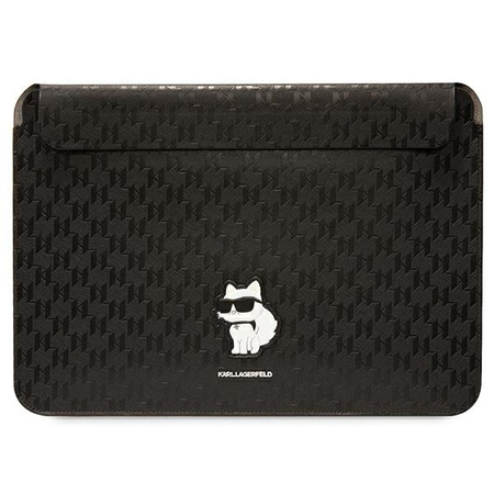 Karl Lagerfeld NFT Saffiano Monogram Ikonik Choupette Sleeve - Etui na notebook 14" (Czarny) (KLCS14SAKHPCK)