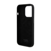 Karl Lagerfeld Silicone Ikonik Metal Pin - Etui iPhone 15 Pro (czarny) (KLHCP15LSMHKNPK)