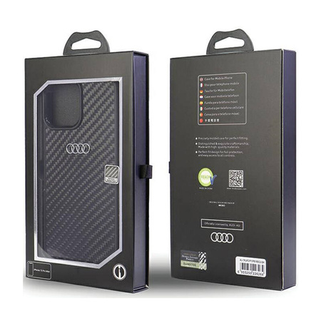 Audi Carbon Fiber - Etui iPhone 13 Pro Max (Czarny) (AU-TPUPCIP13PM-R8/D2-BK)