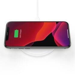 Belkin Ładowarka bezprzewodowa 10W + zasilacz QC 3.0 + kabel - biała (WIA001VFWH)