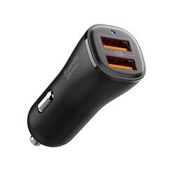 Spigen Essential EV302 - Ładowarka samochodowa 2x USB-A 30W (Czarny) (ACP08700)