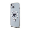 Karl Lagerfeld Ring Stand Choupette Head MagSafe - Etui iPhone 15 (biały) (KLHMP15SHMRSCHH)