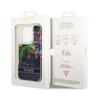 Guess Liquid Glitter Flower – Etui iPhone 14 Pro (niebieski) (GUHCP14LLFLSB)