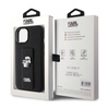 Karl Lagerfeld Gripstand Saffiano Karl & Choupette Pins - Etui iPhone 15 Plus (czarny) (KLHCP15MGSAKCPK)
