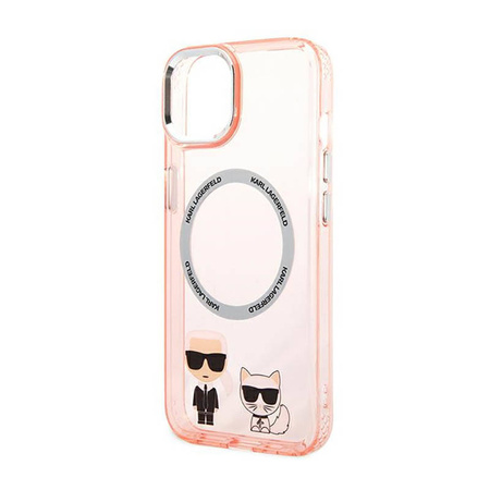 Karl Lagerfeld Karl & Choupette Aluminium MagSafe - Etui iPhone 14 Plus (różowy) (KLHMP14MHKCP)