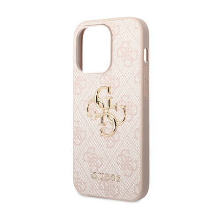 Guess 4G Big Metal Logo - Etui iPhone 15 Pro Max (różowy) (GUHCP15X4GMGPI)