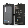 BMW Leather Carbon Blue Line - Etui Samsung Galaxy S23+ (czarny) (BMHCS23M22NBCK)