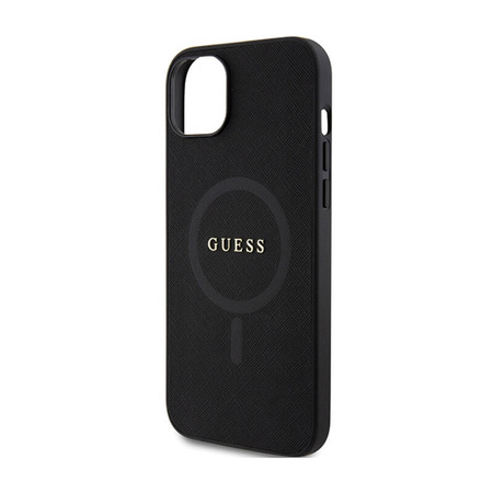 Guess Saffiano MagSafe - Etui iPhone 15 Plus (czarny) (GUHMP15MPSAHMCK)