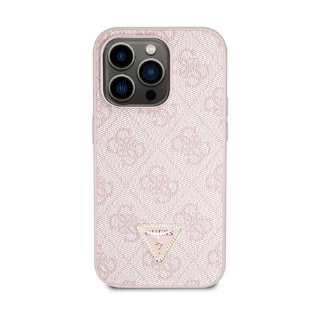 Guess Crossbody 4G Metal Logo - Etui iPhone 15 Pro (różowy) (GUHCP15LP4TDSCPP)