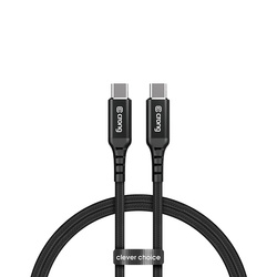 Crong Armor Link - Kabel 60W PD 3A USB-C do USB-C 150cm (czarny) (CRG-AL15USCC-BLK)