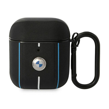 BMW Leather Color Lines - Etui AirPods 1/2 gen (czarny) (BMA222RVSK)