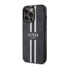 Guess 4G Printed Stripes MagSafe - Etui iPhone 13 Pro (Czarny) (GUHMP13LP4RPSK)