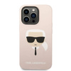 Karl Lagerfeld Silicone Ikonik Karl`s Head MagSafe - Etui iPhone 14 Pro Max (różowy) (KLHMP14XSLKHLP)