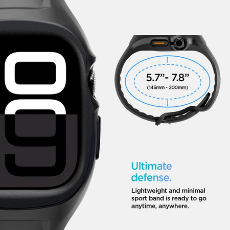 Spigen Liquid Air Pro - Pasek z obudową do Apple Watch 10 46 mm (Matte Black) (ACS09317)