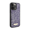 Guess Rhinestone Metal Logo - Etui iPhone 15 Pro (różowy) (GUHCP15LPFGSBSP)