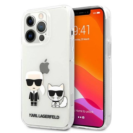 Karl Lagerfeld Ikonik & Choupette - Etui iPhone 13 Pro Max (przezroczysty) (KLHCP13XCKTR)