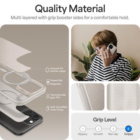 Spigen Cyrill Kajuk Mag MagSafe - Etui do iPhone 16 Pro Max (Cream) (ACS08396)