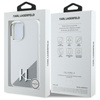 Karl Lagerfeld Silicone Shadow Metal Initial MagSafe - Etui iPhone 16 (biały) (KLHMP16SSCMKMPCH)