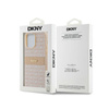 DKNY Leather Mono Stripe & Metal Logo - Etui iPhone 14 Pro (różowy) (DKHCP14LPRTHSLP)