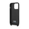 Karl Lagerfeld Monogram Plaque Logo Strap - Etui iPhone 14 Pro (czarny) (KLHCP14LSTMMK)